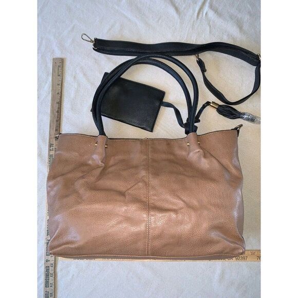 Kathy Ireland Brown Suede Shoulder Bag  w/ Handles and Strap RN#118996 - NWOT - Picture 2 of 10